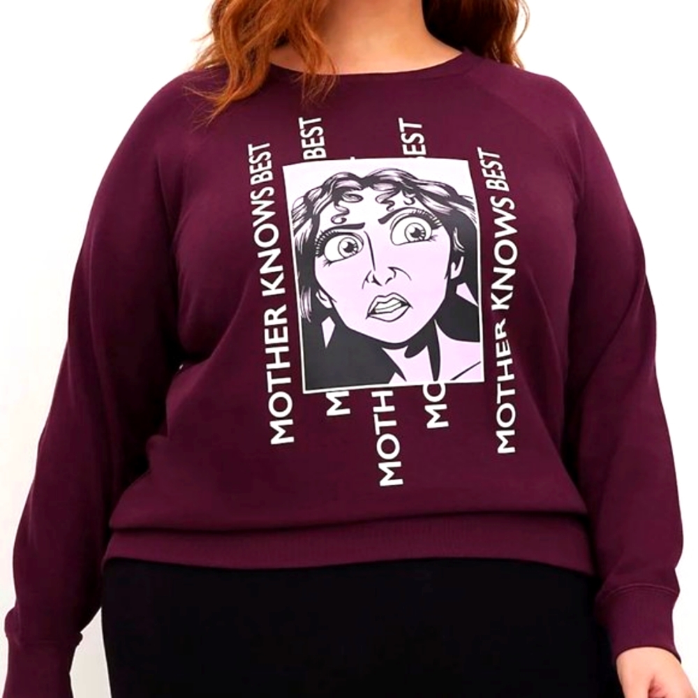 Torrid Disney Tangled Mother Gothel Fleece Shirt Size 1x